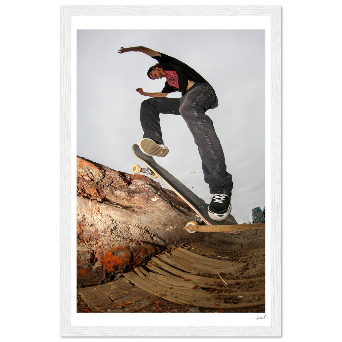 Wallie Log - Premium Matte Paper Wooden Framed Poster