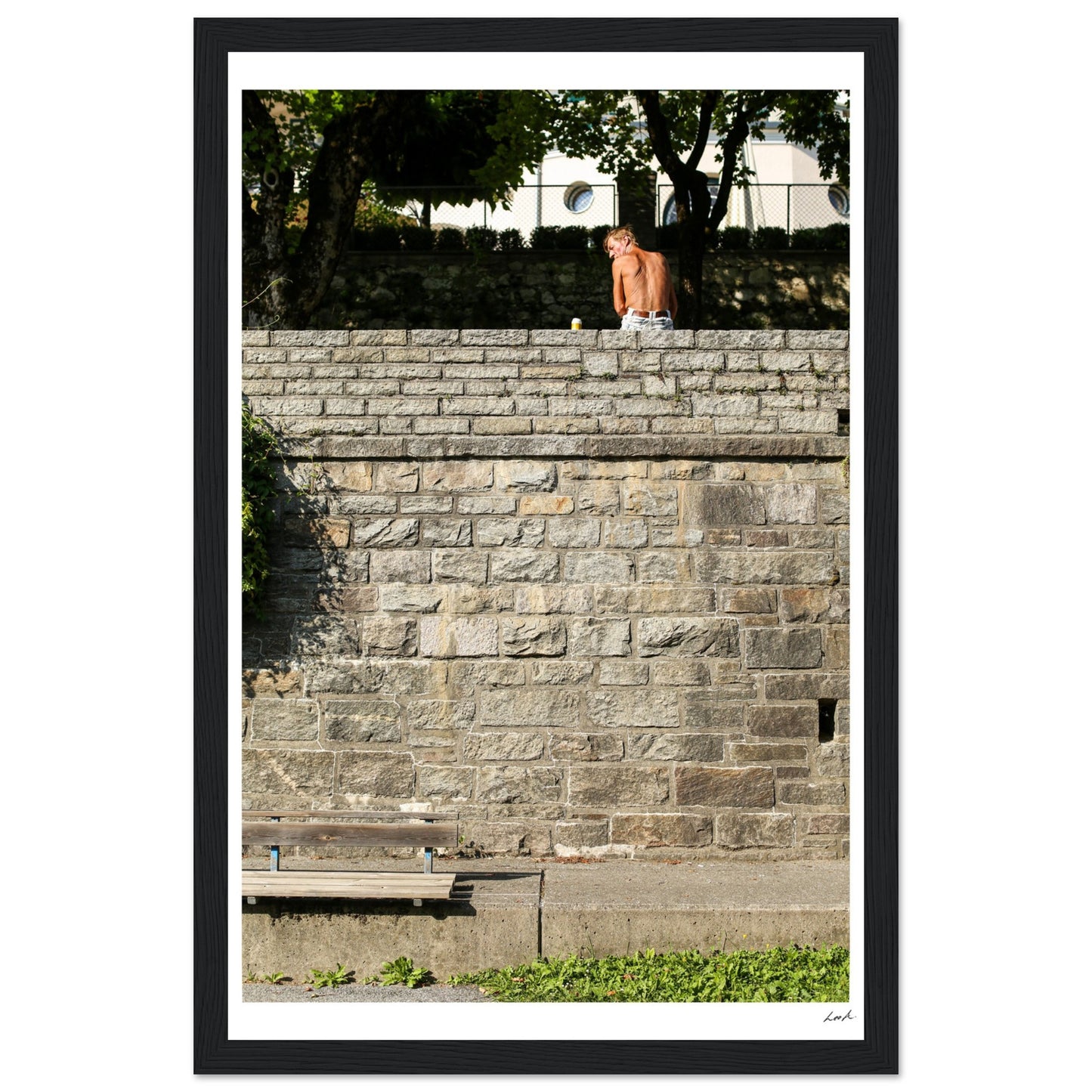 Street of Villa CH - Premium Matte Paper Wooden Framed Poster