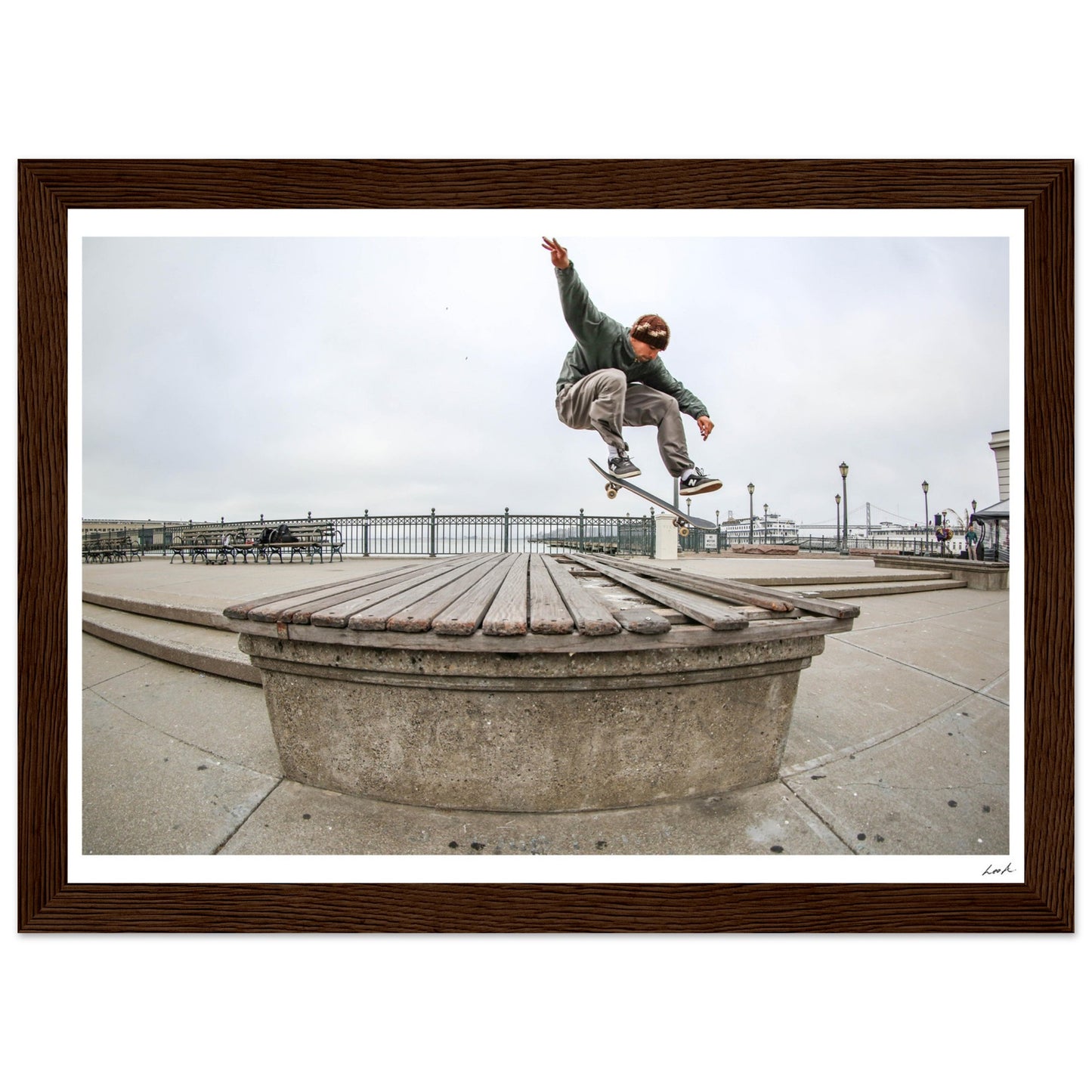 Kickflip - Premium Matte Paper Wooden Framed Poster
