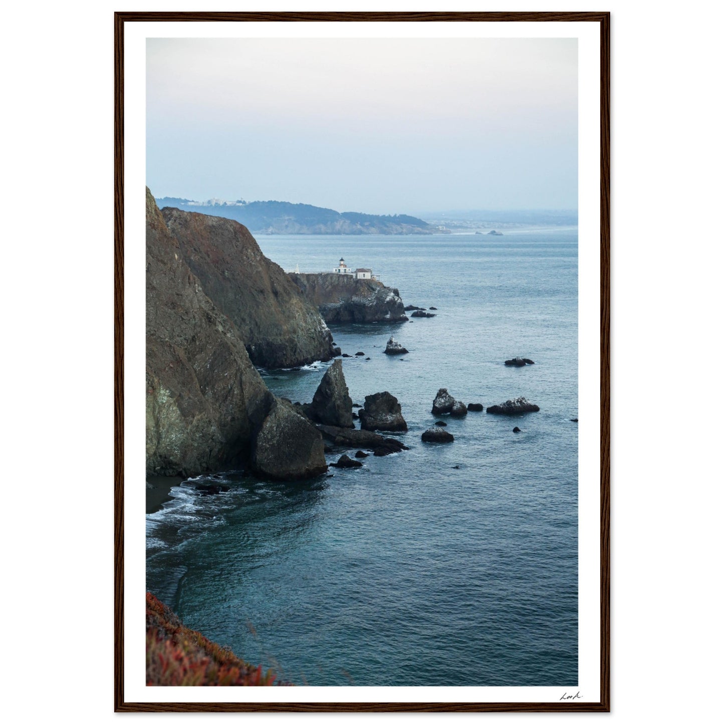 Point Bonita Lighthouse - Premium Matte Paper Wooden Framed Poster