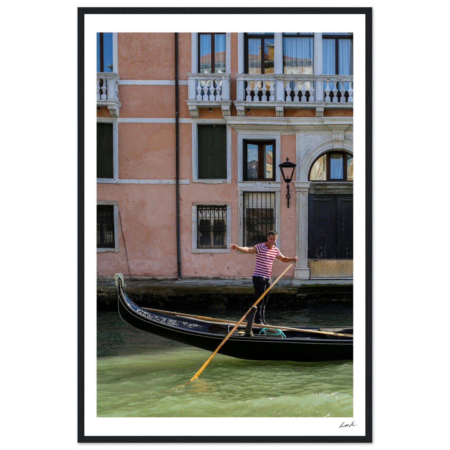 Street of Venice 8 - Premium Matte Paper Wooden Framed Poster