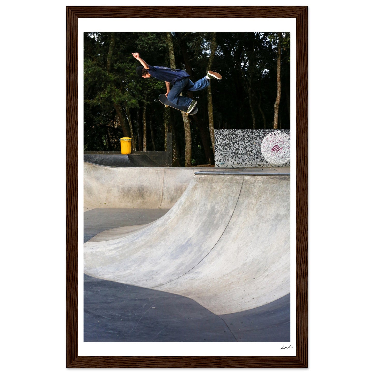 Nose Grab One Foot - Premium Matte Paper Wooden Framed Poster