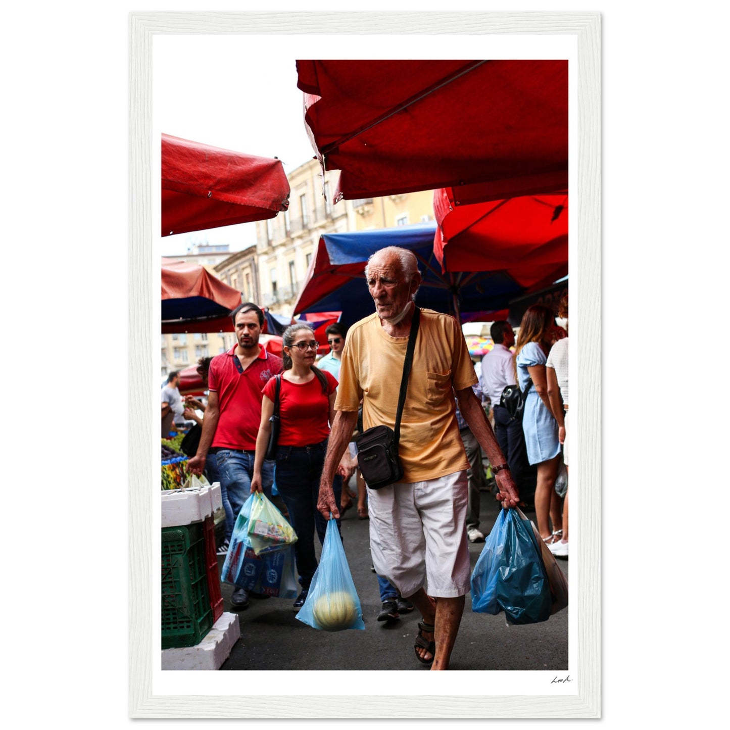 Street of Catania 3 - Premium Matte Paper Wooden Framed Poster