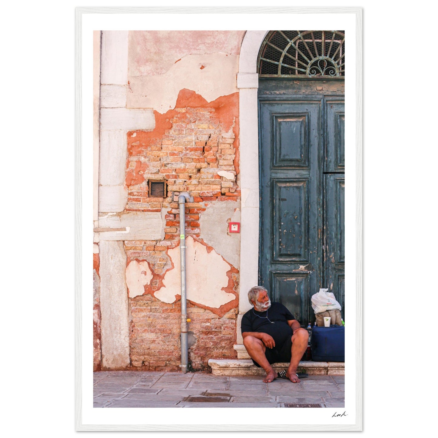 Street of Venice 4 - Premium Matte Paper Wooden Framed Poster