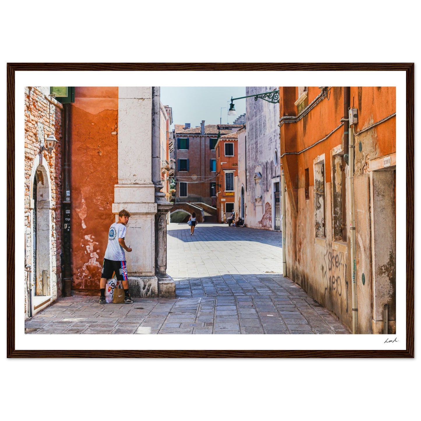 Street of Venice 5 - Premium Matte Paper Wooden Framed Poster