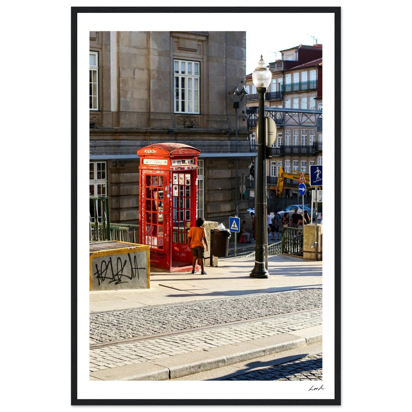 Street of Porto - Premium Matte Paper Wooden Framed Poster