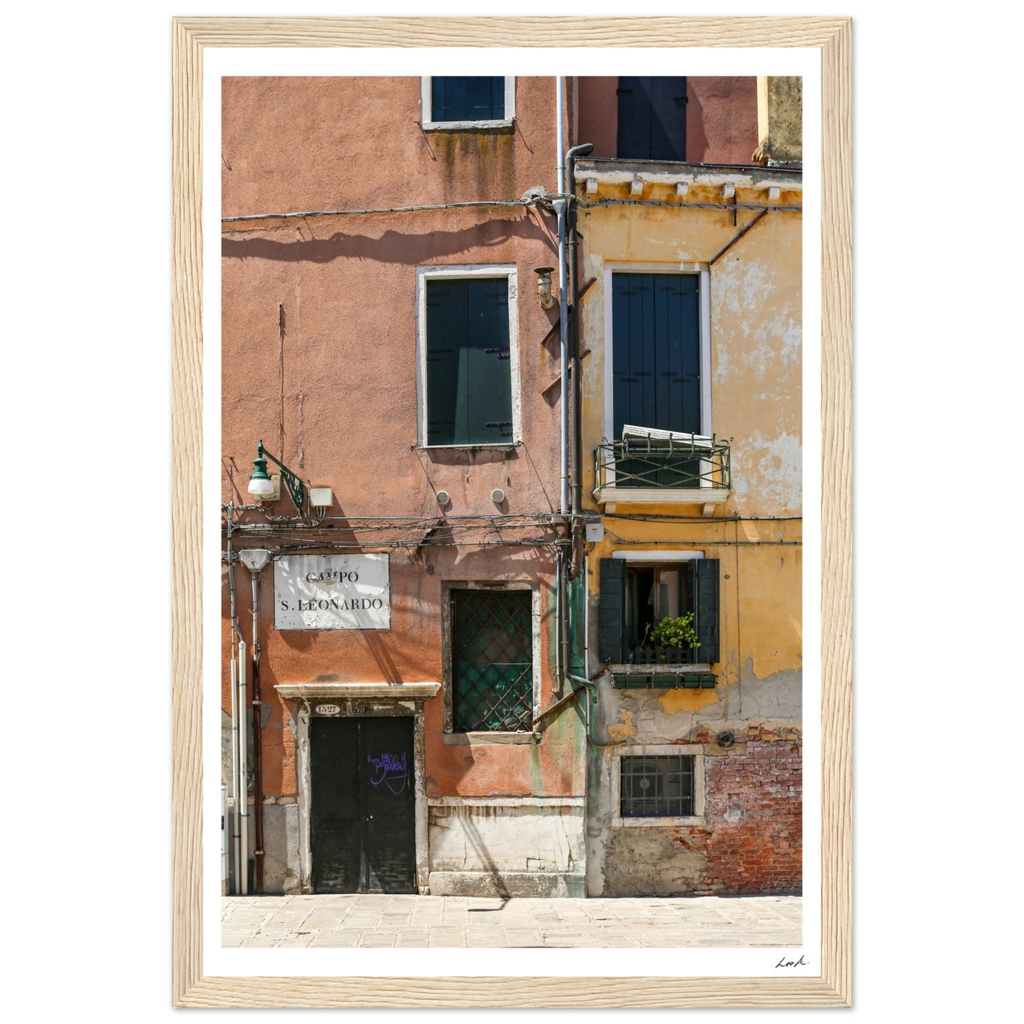 Street of Venice 6 - Premium Matte Paper Wooden Framed Poster