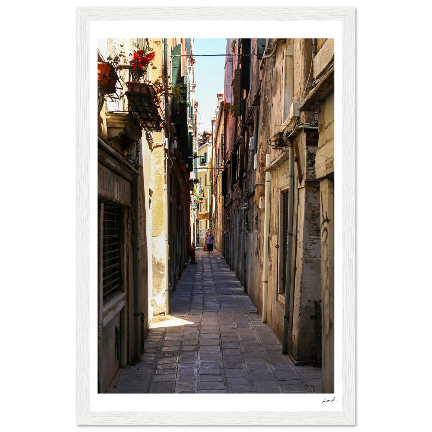 Street of Venice 3 - Premium Matte Paper Wooden Framed Poster