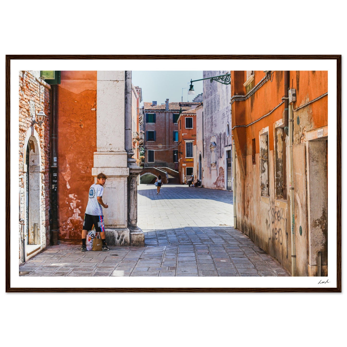 Street of Venice 5 - Premium Matte Paper Wooden Framed Poster