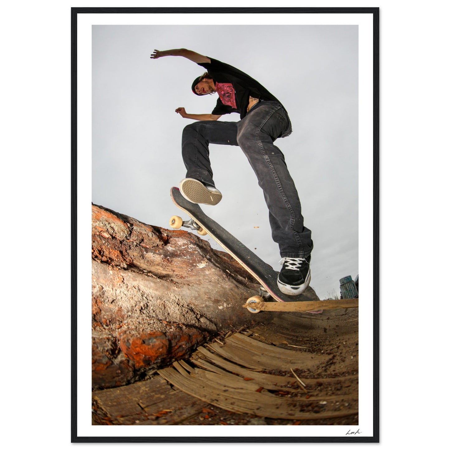Wallie Log - Premium Matte Paper Wooden Framed Poster