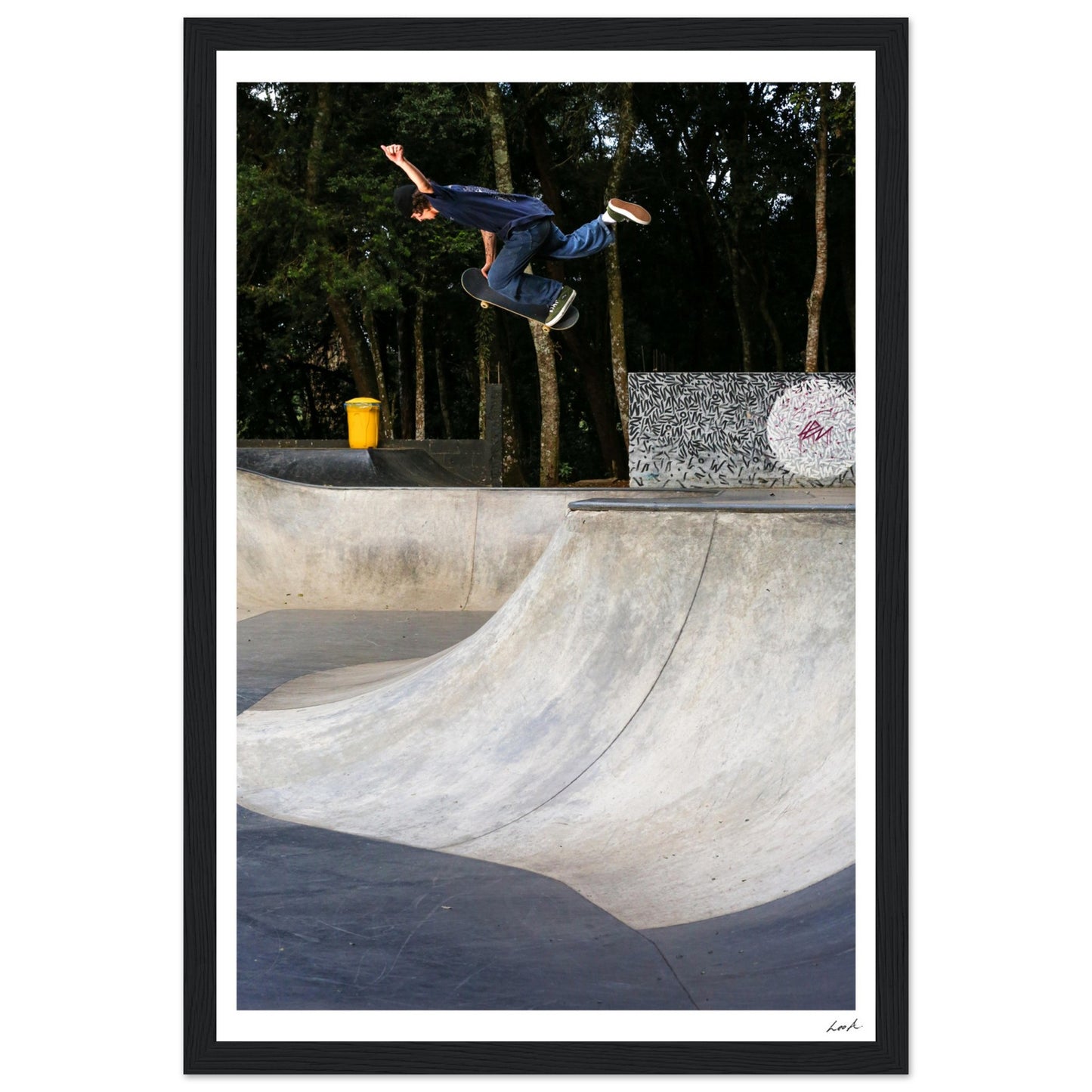 Nose Grab One Foot - Premium Matte Paper Wooden Framed Poster