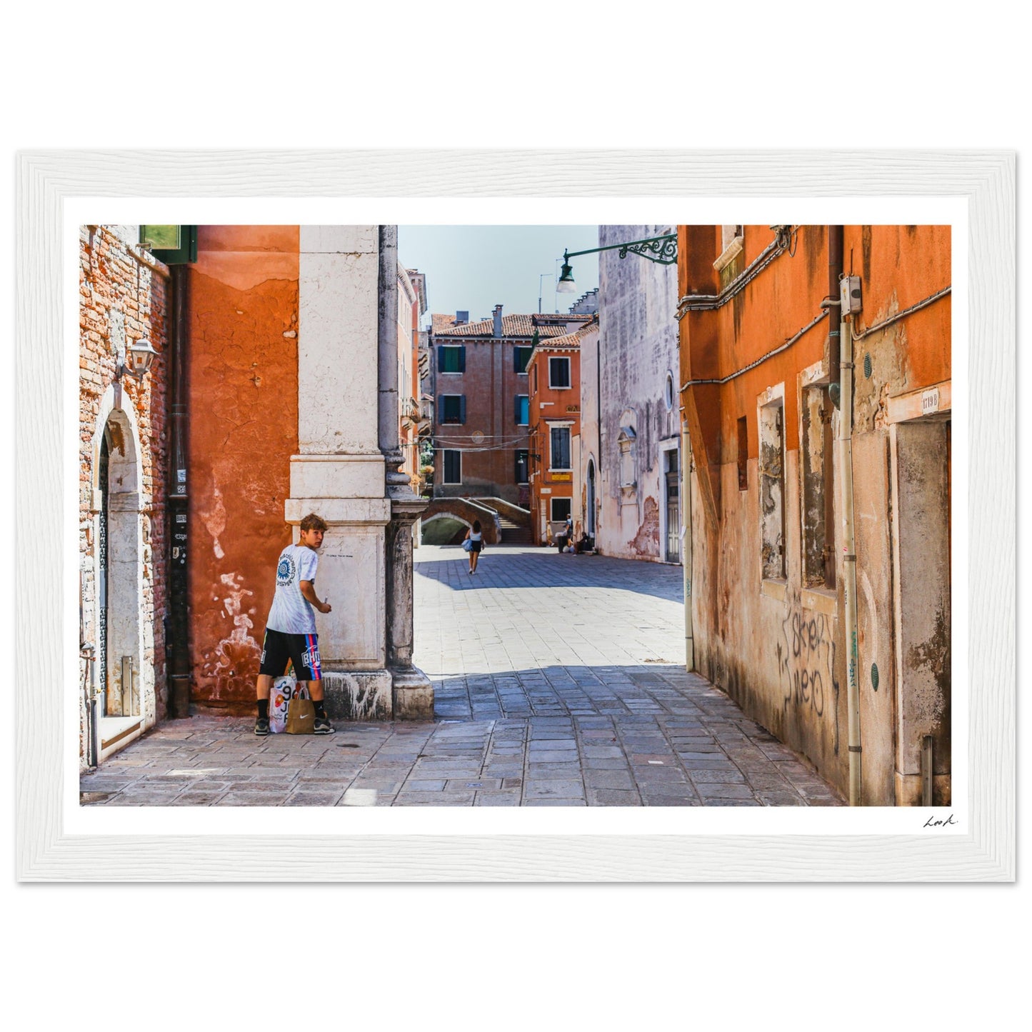 Street of Venice 5 - Premium Matte Paper Wooden Framed Poster