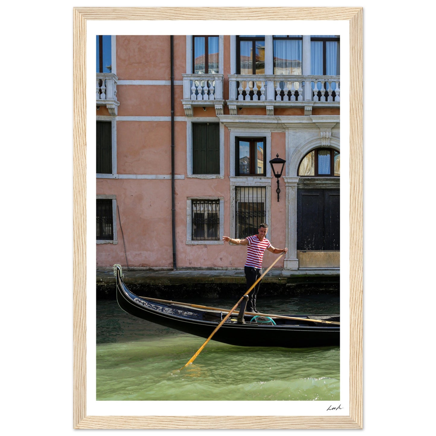 Street of Venice 8 - Premium Matte Paper Wooden Framed Poster