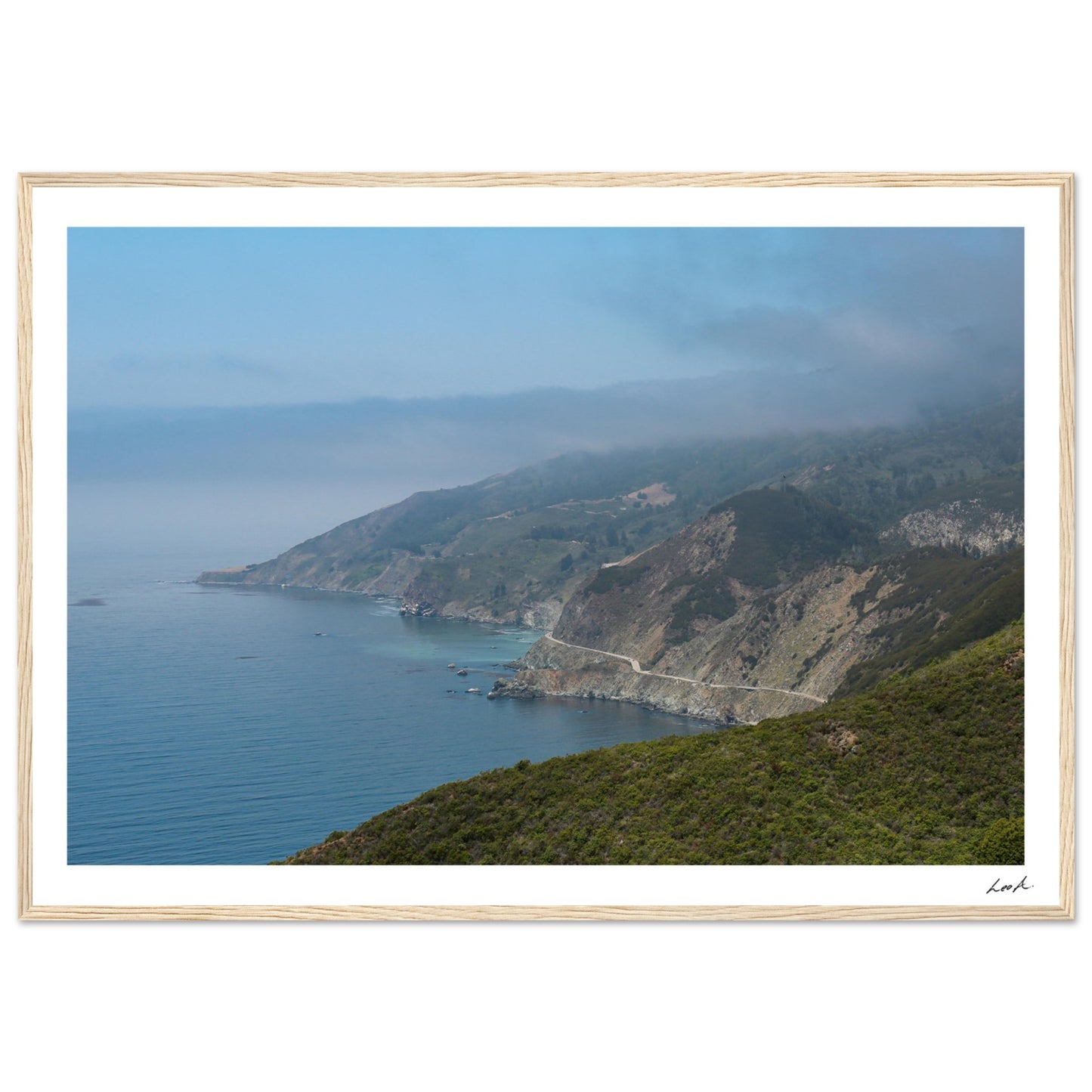 Big Sur Landscape - Premium Matte Paper Wooden Framed Poster
