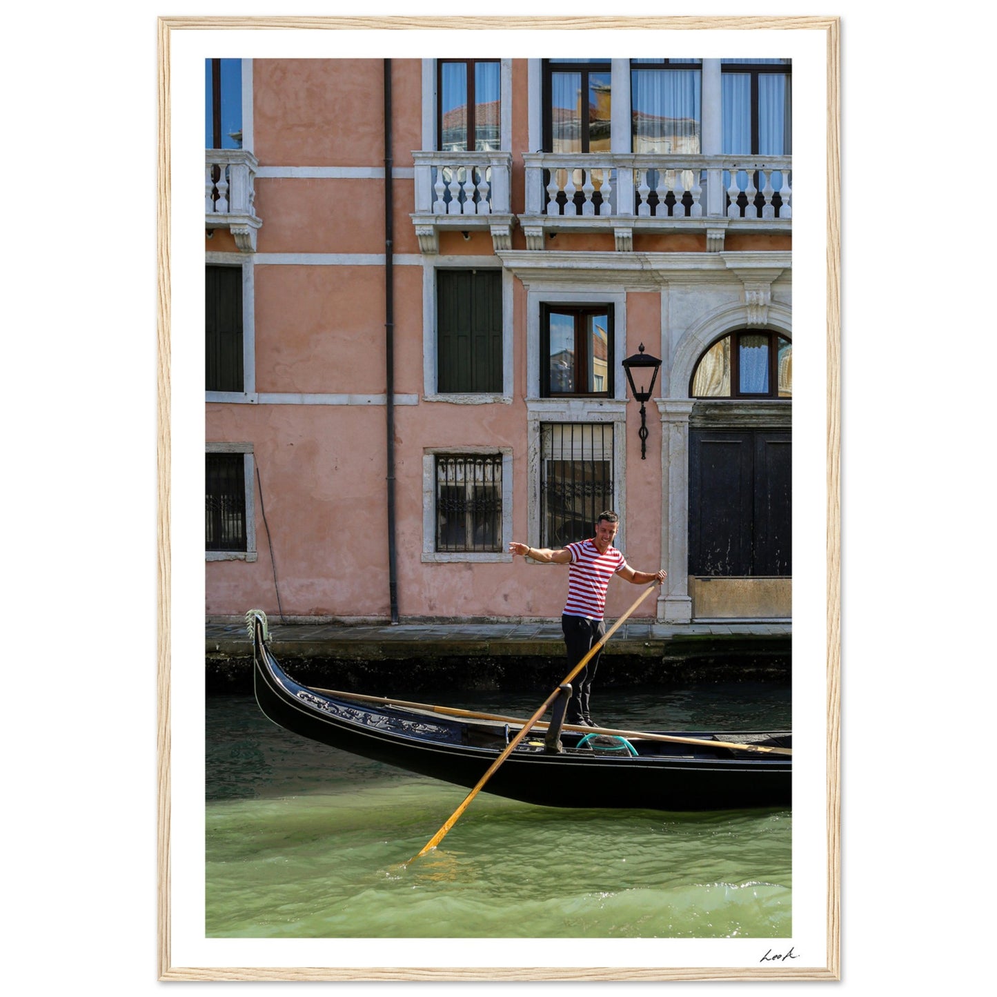 Street of Venice 8 - Premium Matte Paper Wooden Framed Poster