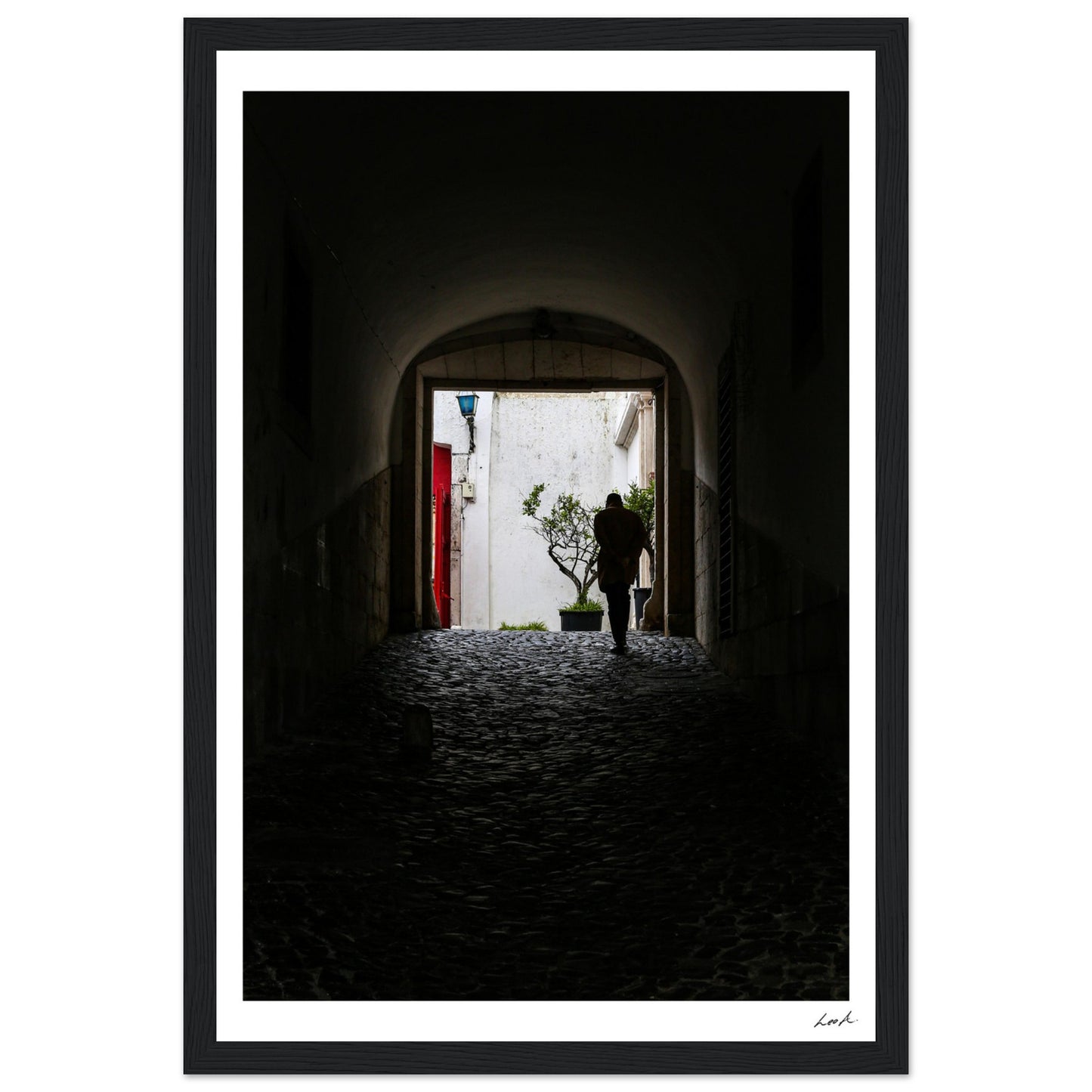 Street of Lisbon - Premium Matte Paper Wooden Framed Poster