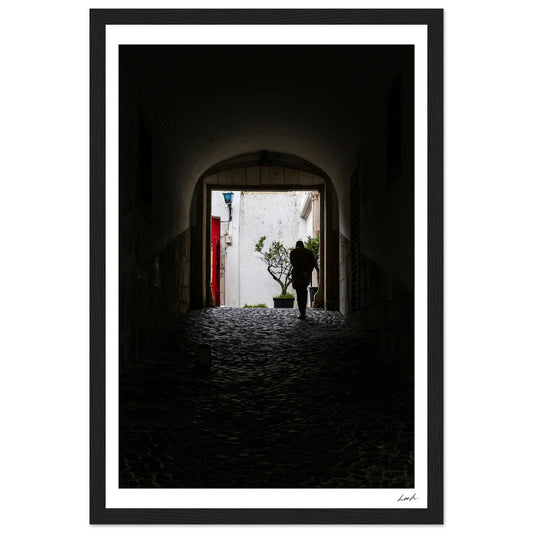 Street of Lisbon - Premium Matte Paper Wooden Framed Poster