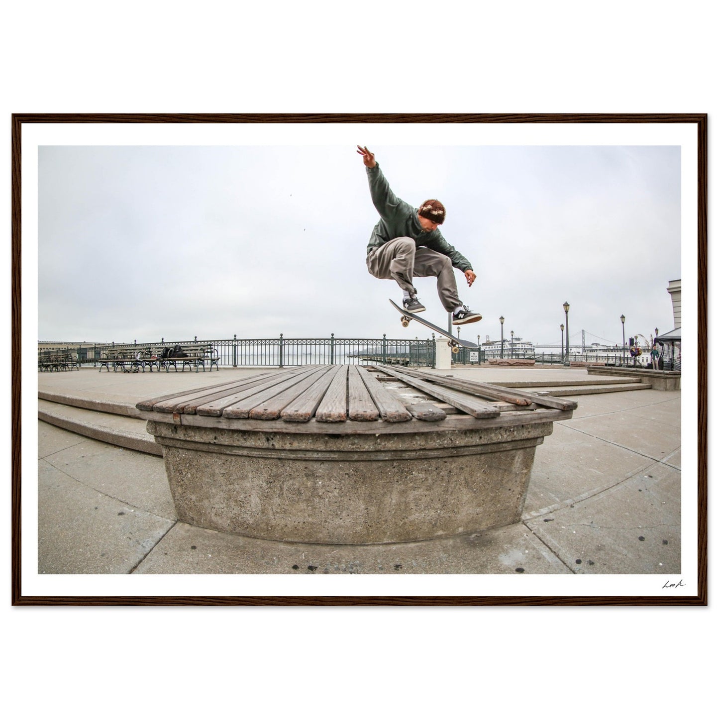 Kickflip - Premium Matte Paper Wooden Framed Poster