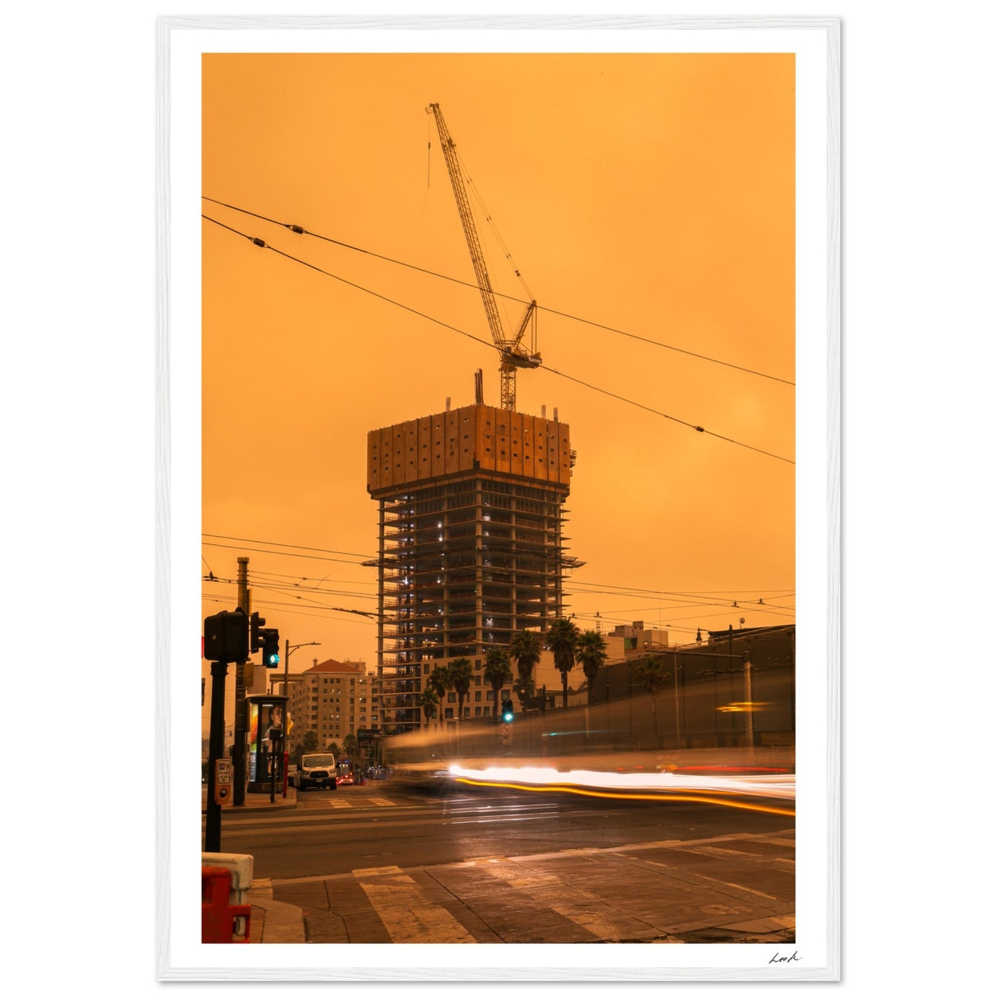 Red Sky SF - Premium Matte Paper Wooden Framed Poster