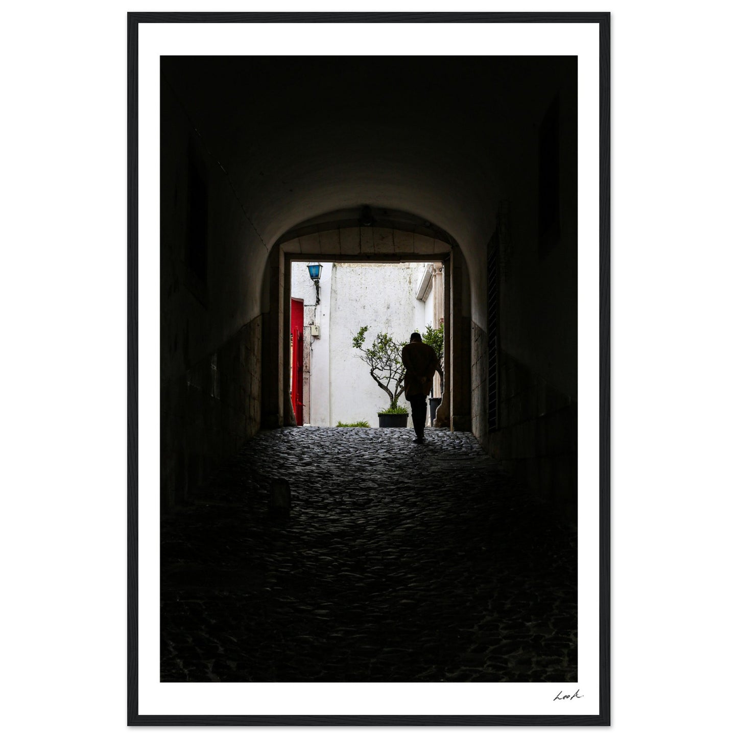 Street of Lisbon - Premium Matte Paper Wooden Framed Poster