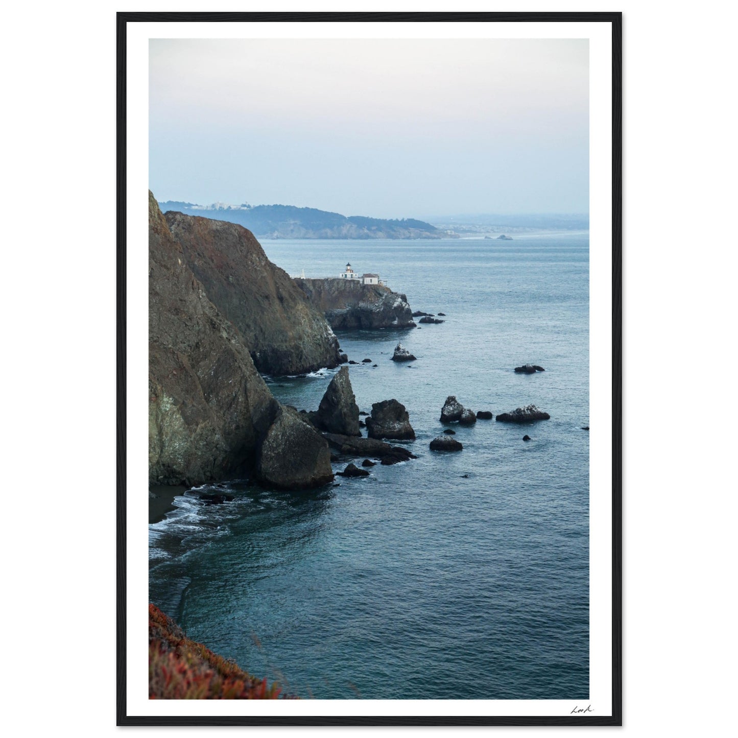 Point Bonita Lighthouse - Premium Matte Paper Wooden Framed Poster