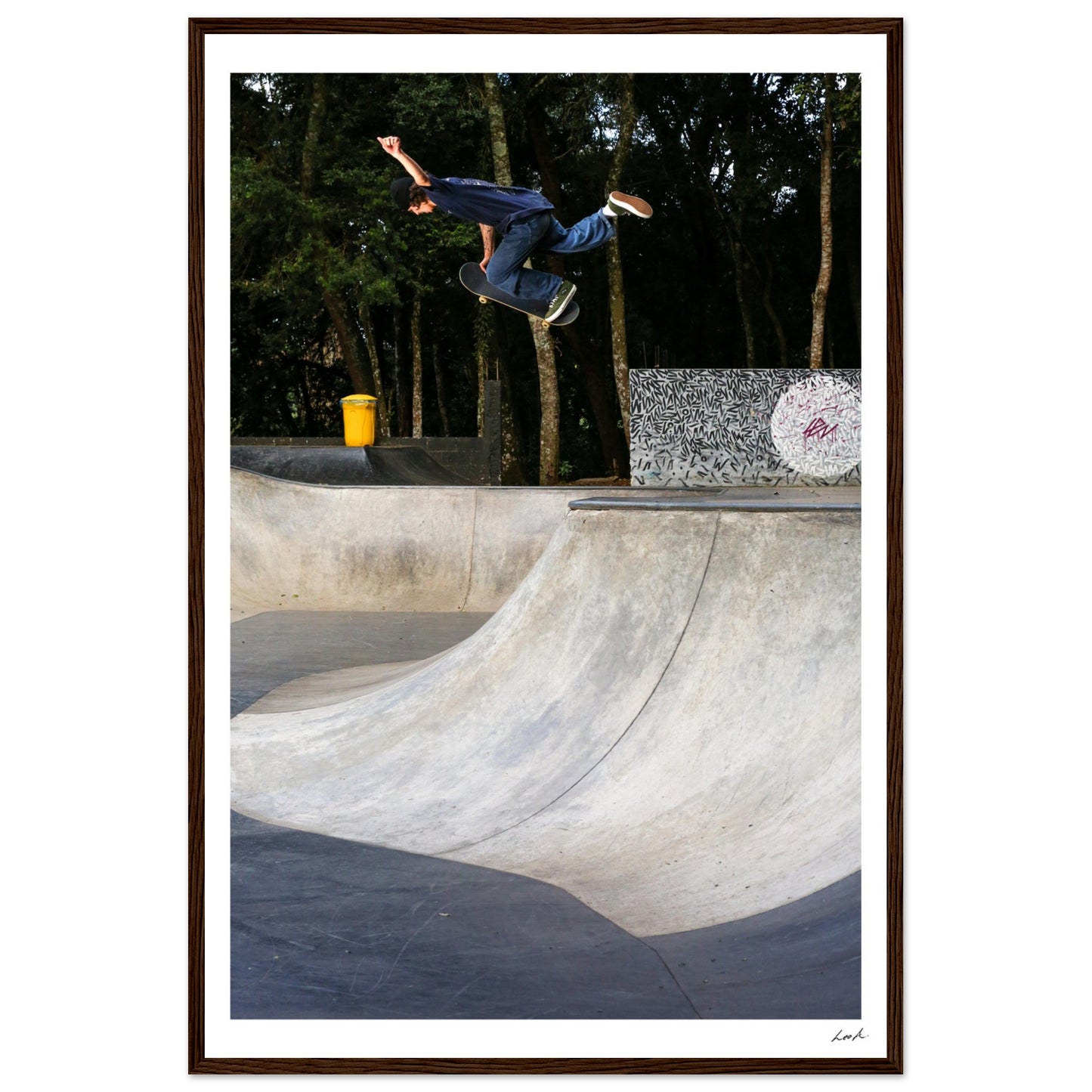 Nose Grab One Foot - Premium Matte Paper Wooden Framed Poster