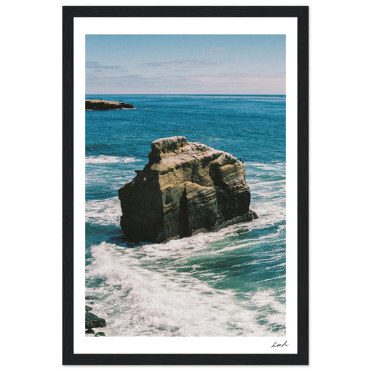 Sunset Cliff 2 - Premium Matte Paper Wooden Framed Poster