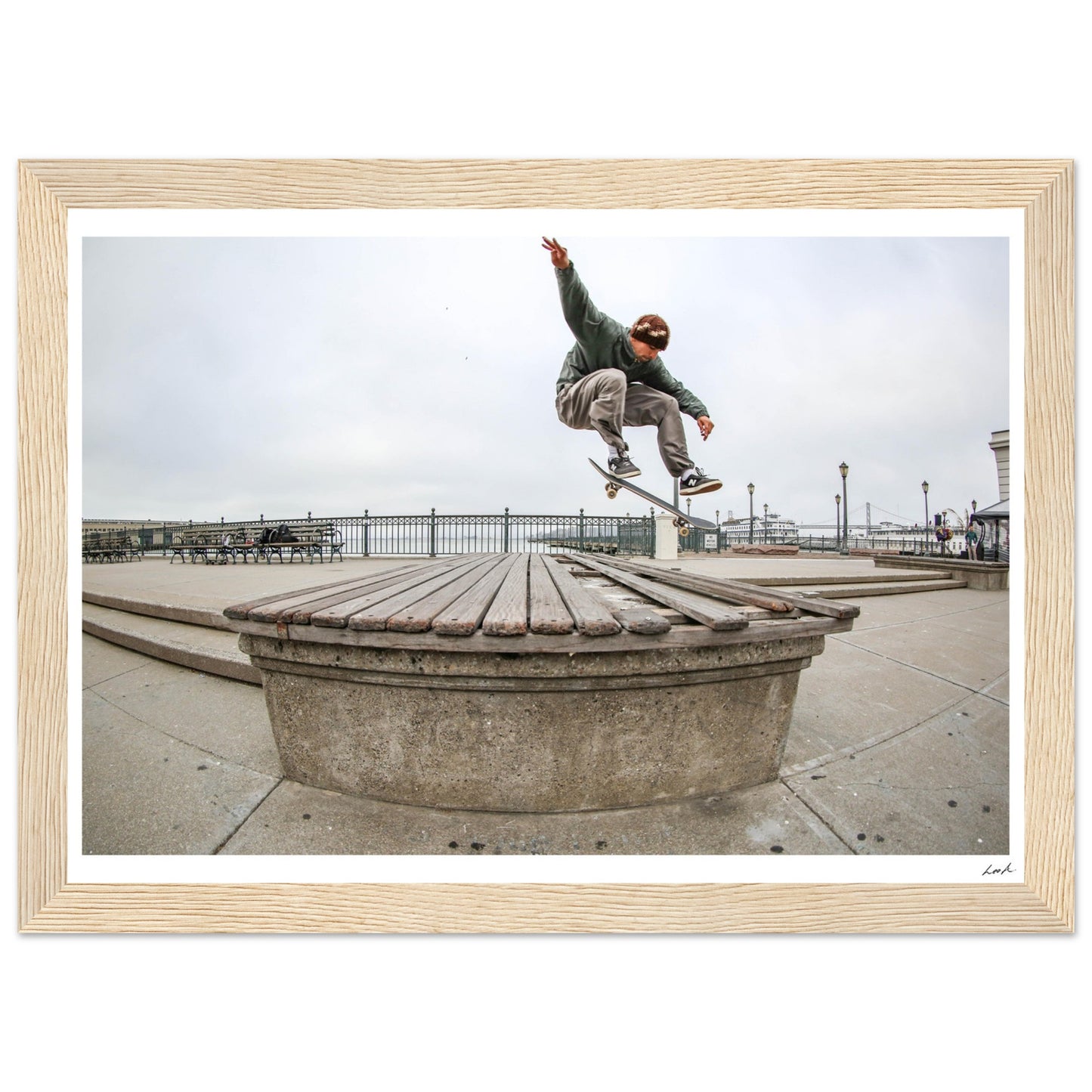 Kickflip - Premium Matte Paper Wooden Framed Poster