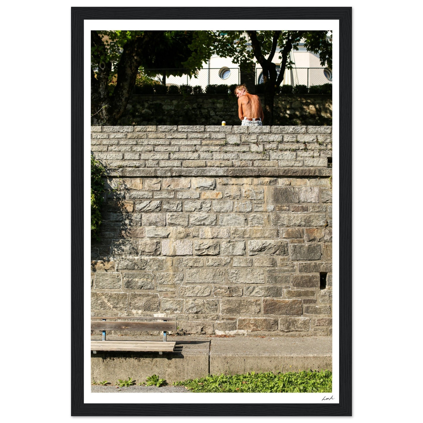 Street of Villa CH - Premium Matte Paper Wooden Framed Poster