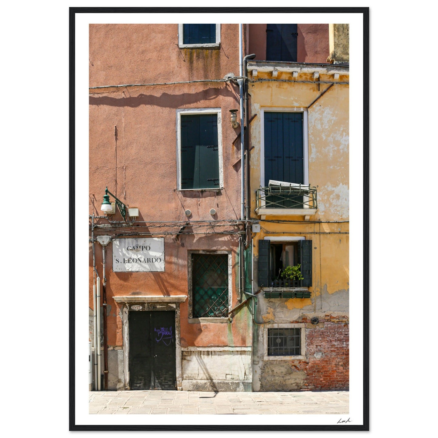 Street of Venice 6 - Premium Matte Paper Wooden Framed Poster