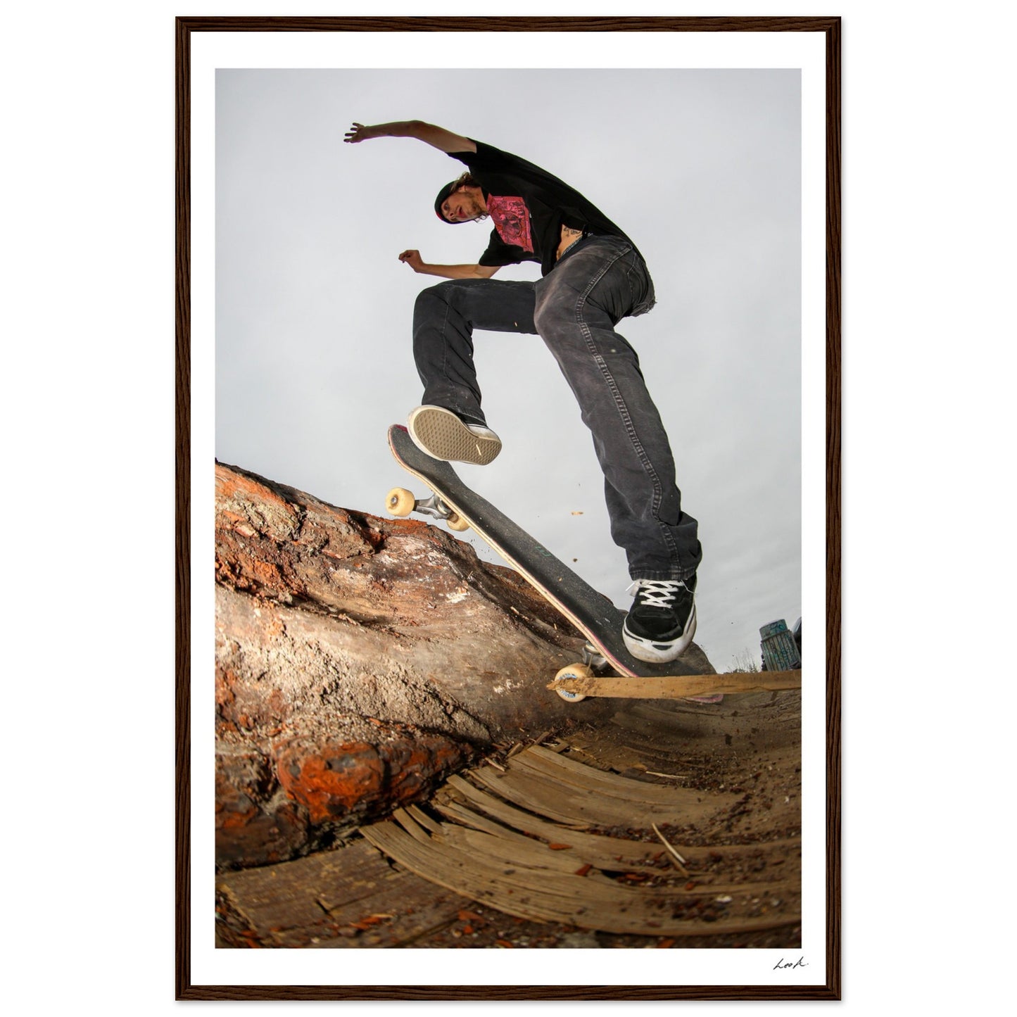 Wallie Log - Premium Matte Paper Wooden Framed Poster