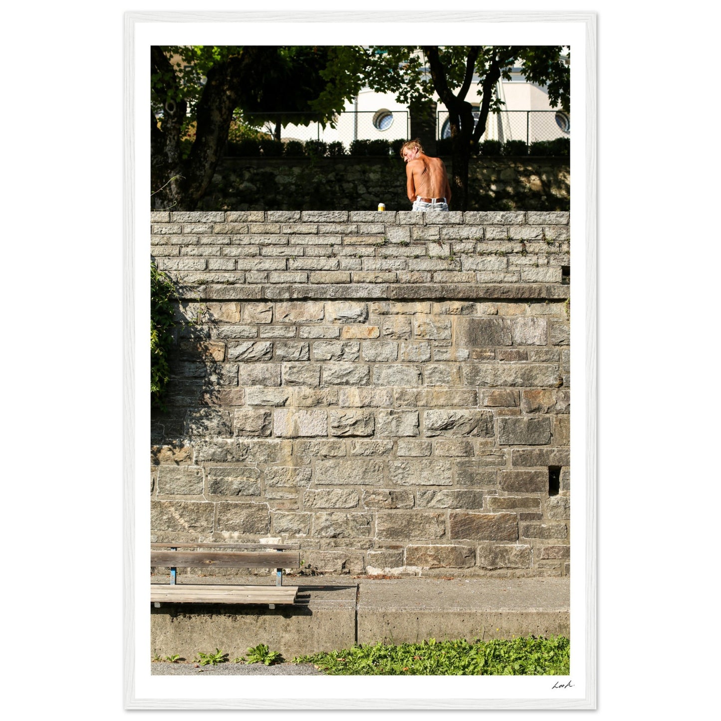 Street of Villa CH - Premium Matte Paper Wooden Framed Poster