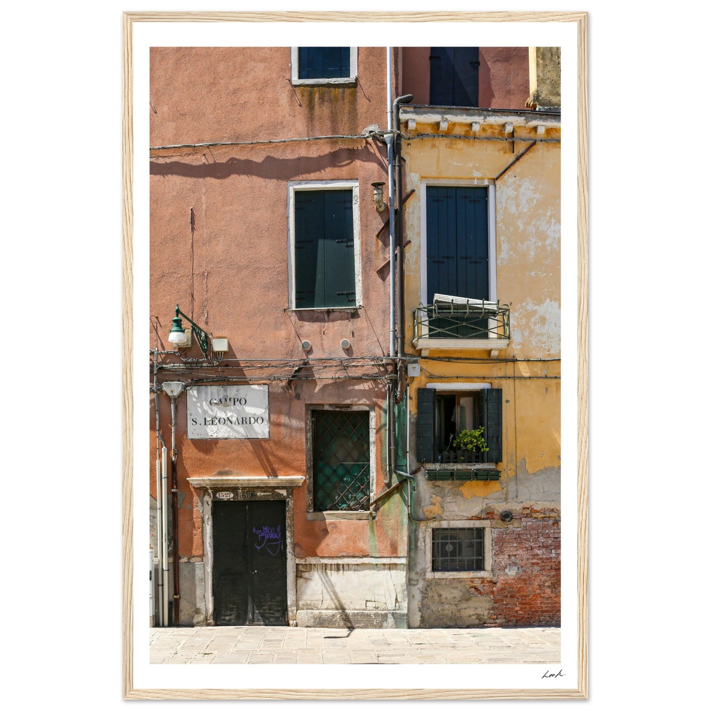 Street of Venice 6 - Premium Matte Paper Wooden Framed Poster
