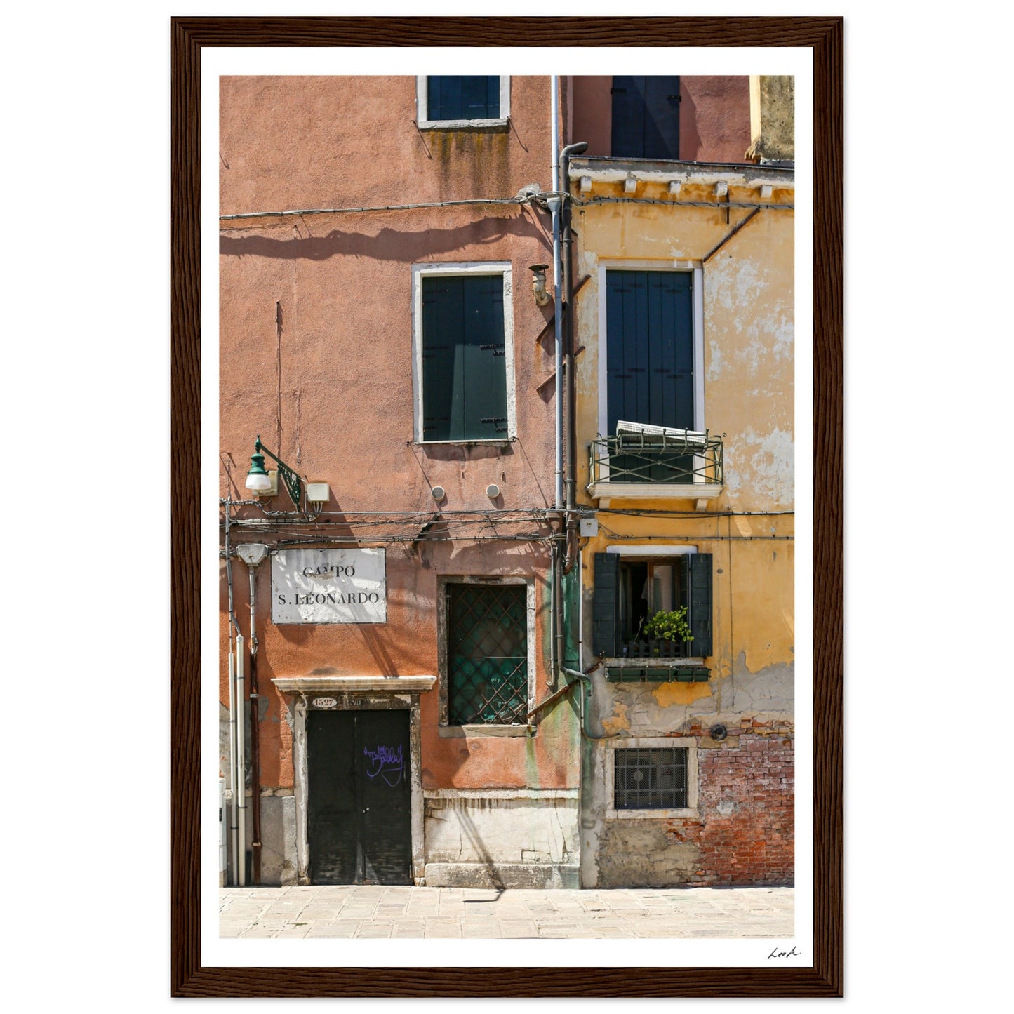 Street of Venice 6 - Premium Matte Paper Wooden Framed Poster
