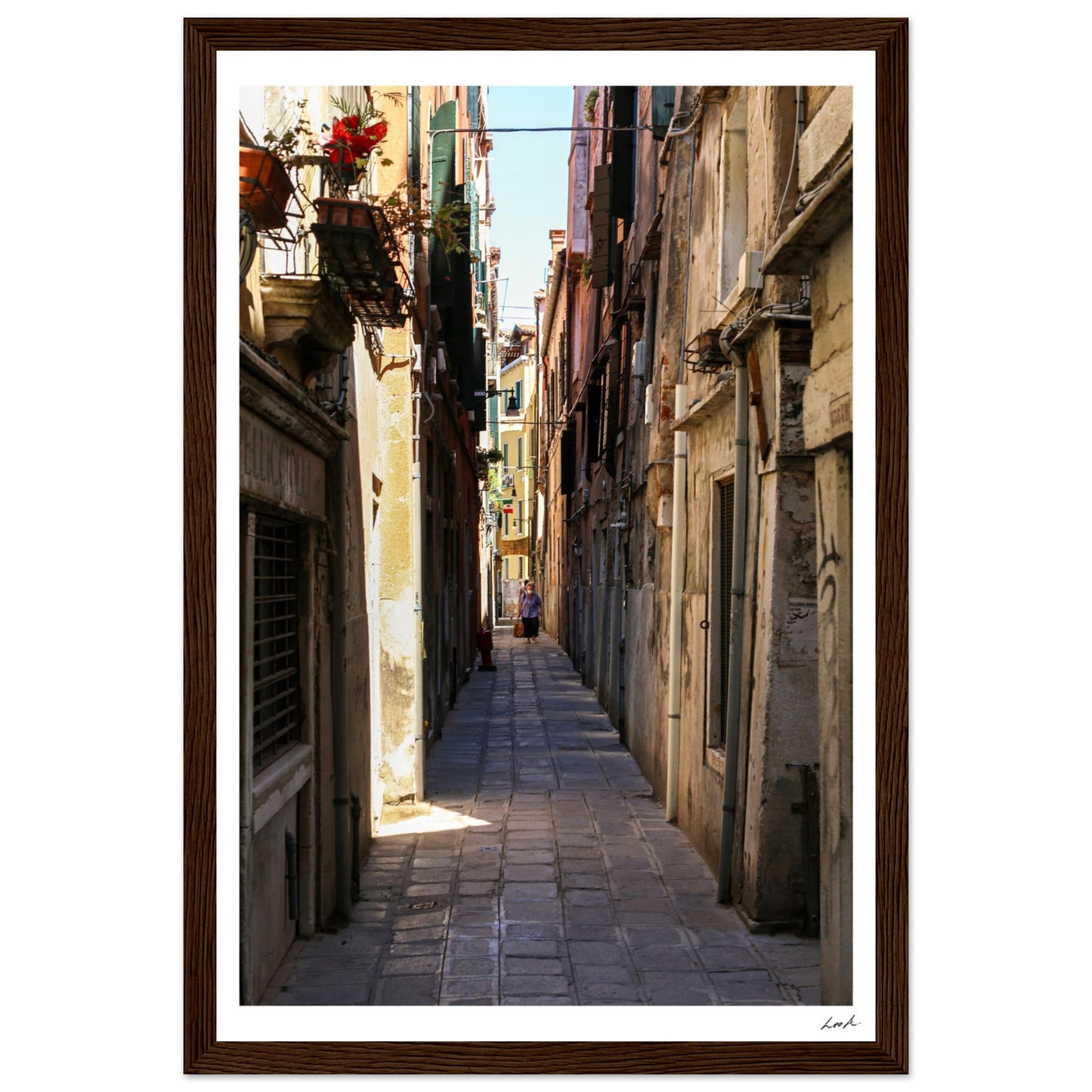 Street of Venice 3 - Premium Matte Paper Wooden Framed Poster