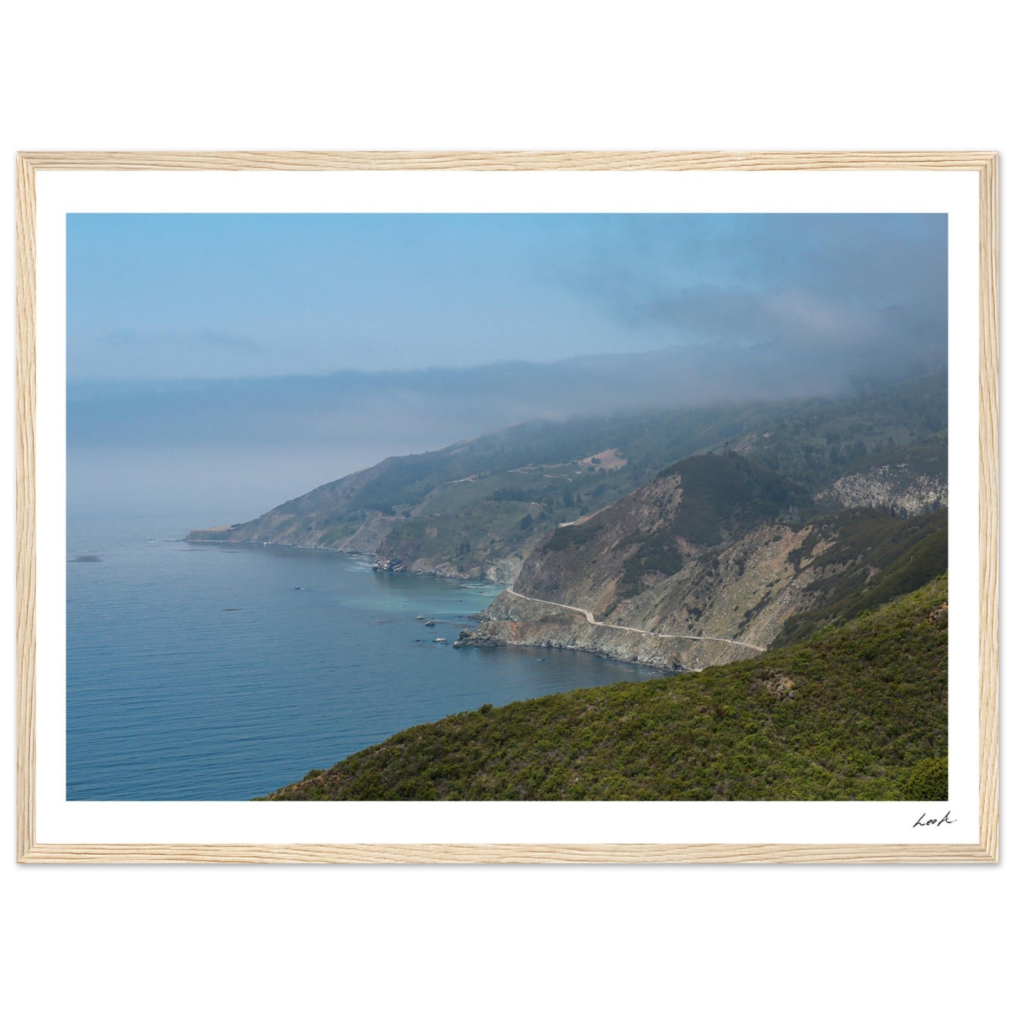 Big Sur Landscape - Premium Matte Paper Wooden Framed Poster