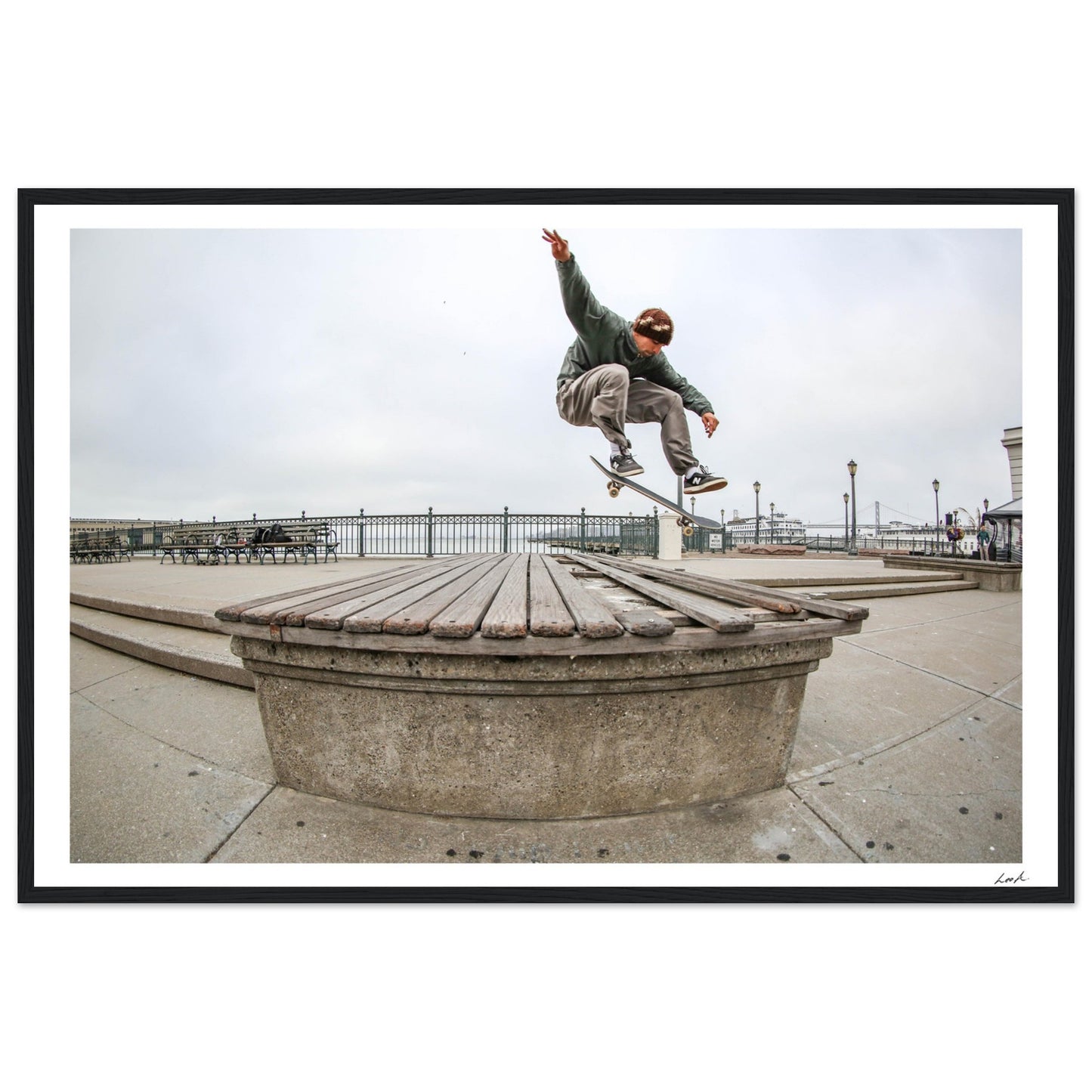 Kickflip - Premium Matte Paper Wooden Framed Poster