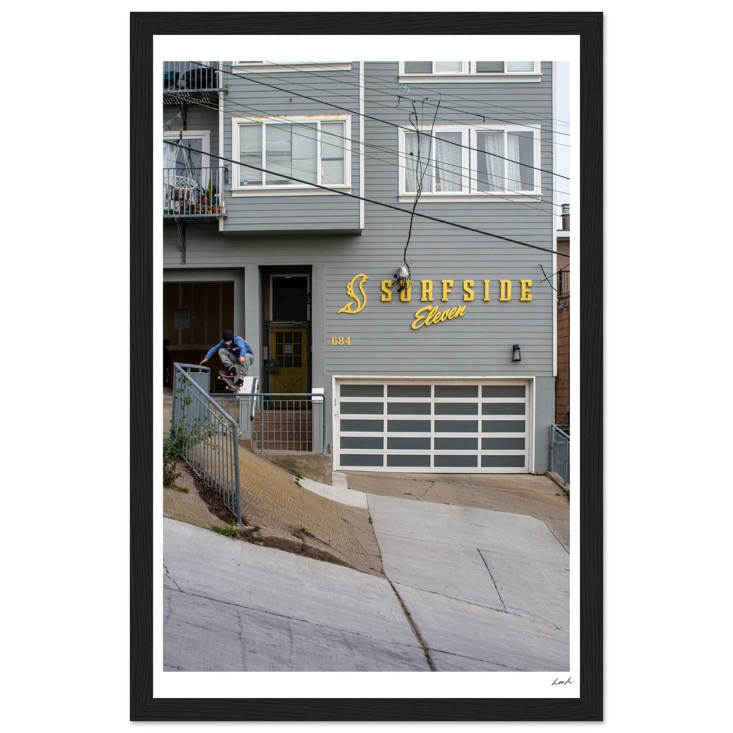 San Francisco CA - Premium Matte Paper Wooden Framed Poster