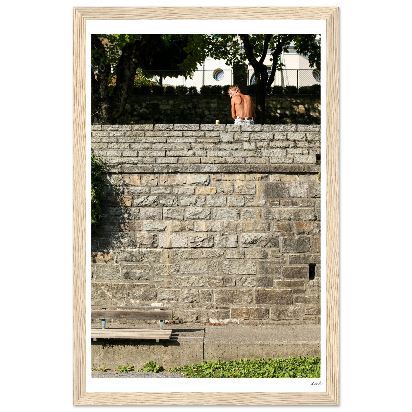 Street of Villa CH - Premium Matte Paper Wooden Framed Poster