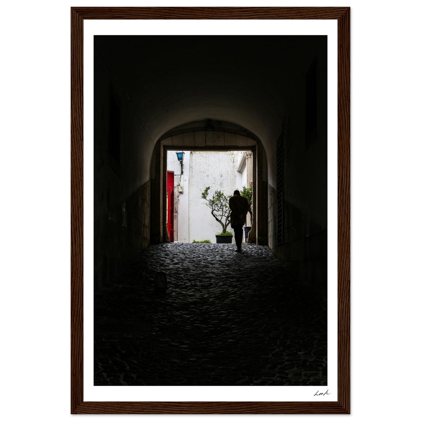 Street of Lisbon - Premium Matte Paper Wooden Framed Poster
