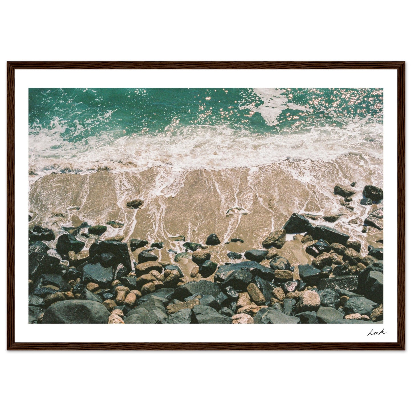 Sunset Cliff - Premium Matte Paper Wooden Framed Poster
