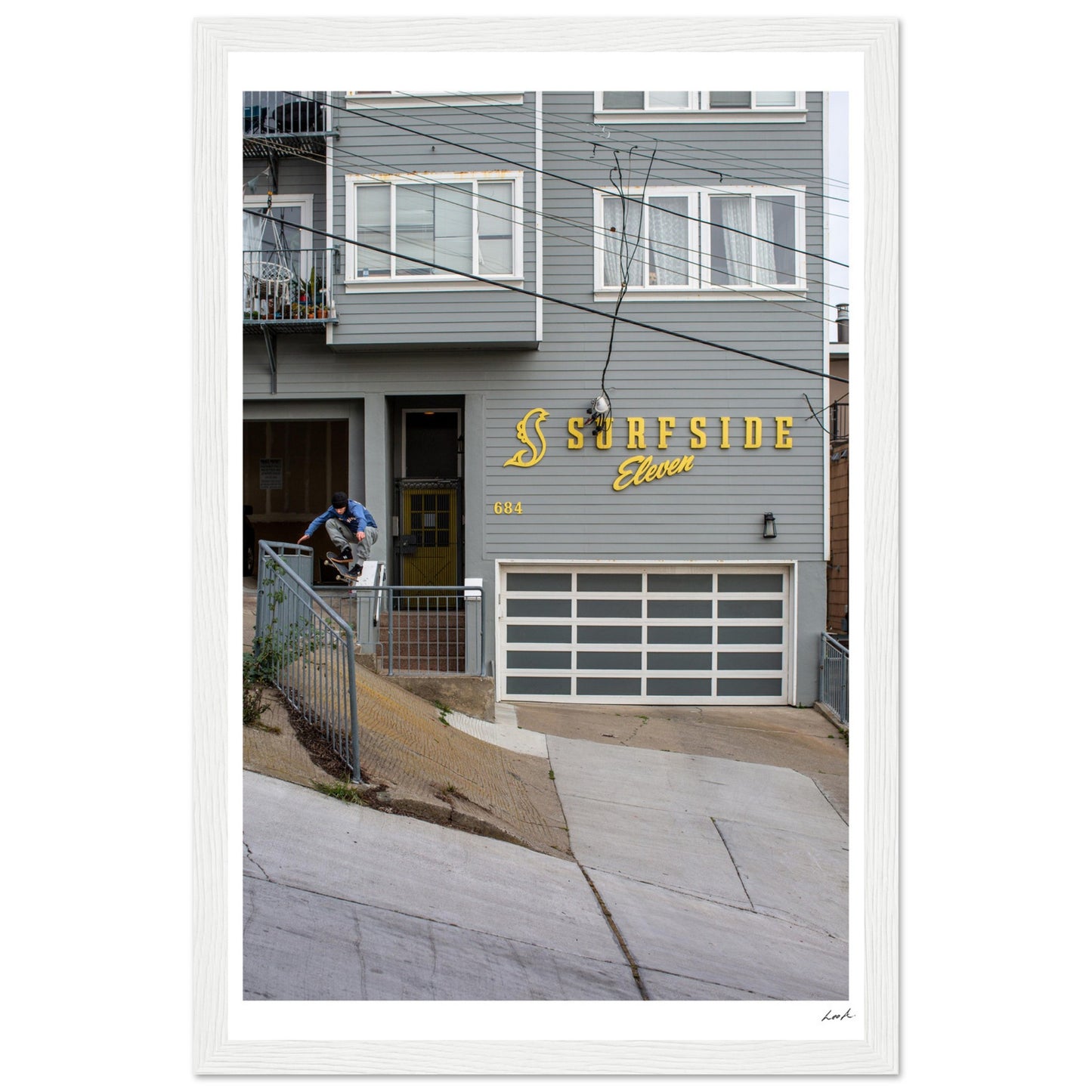 San Francisco CA - Premium Matte Paper Wooden Framed Poster