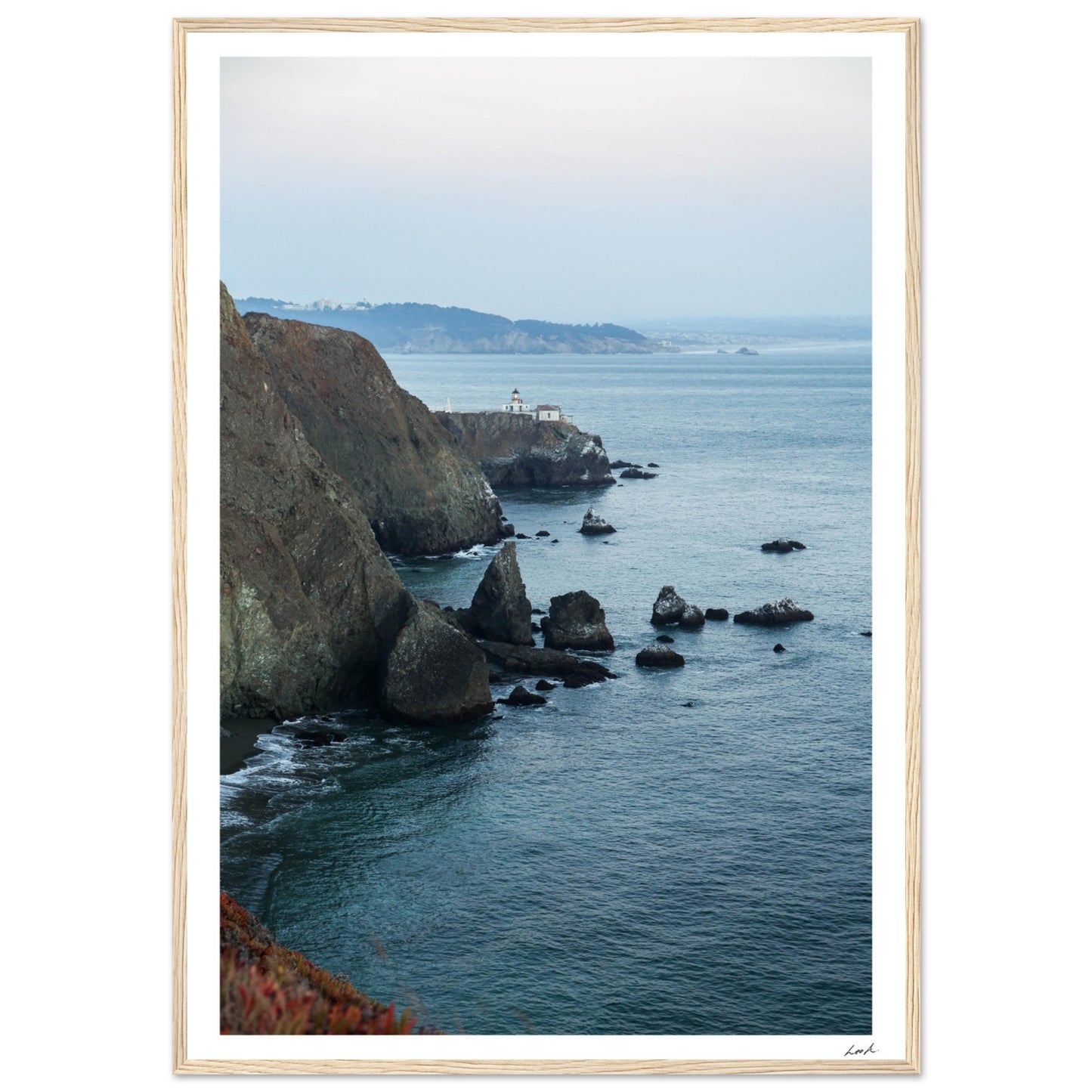 Point Bonita Lighthouse - Premium Matte Paper Wooden Framed Poster