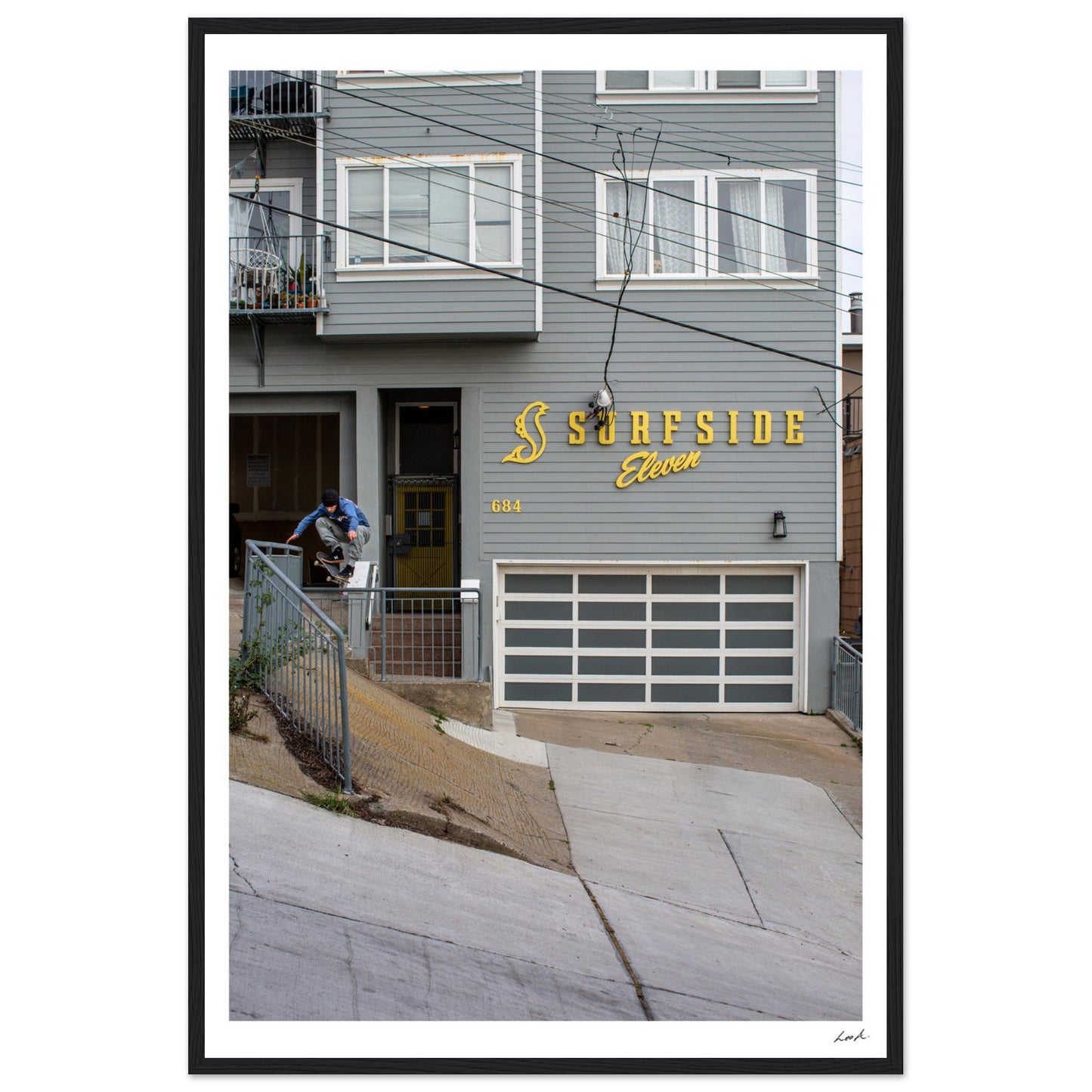 San Francisco CA - Premium Matte Paper Wooden Framed Poster