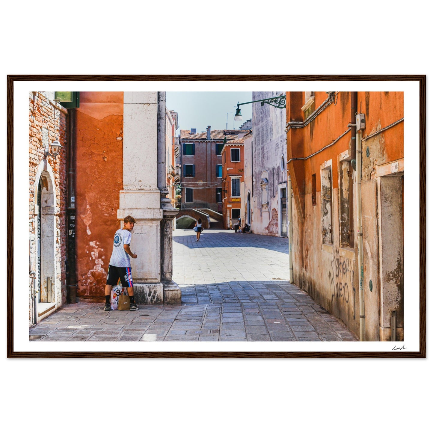 Street of Venice 5 - Premium Matte Paper Wooden Framed Poster