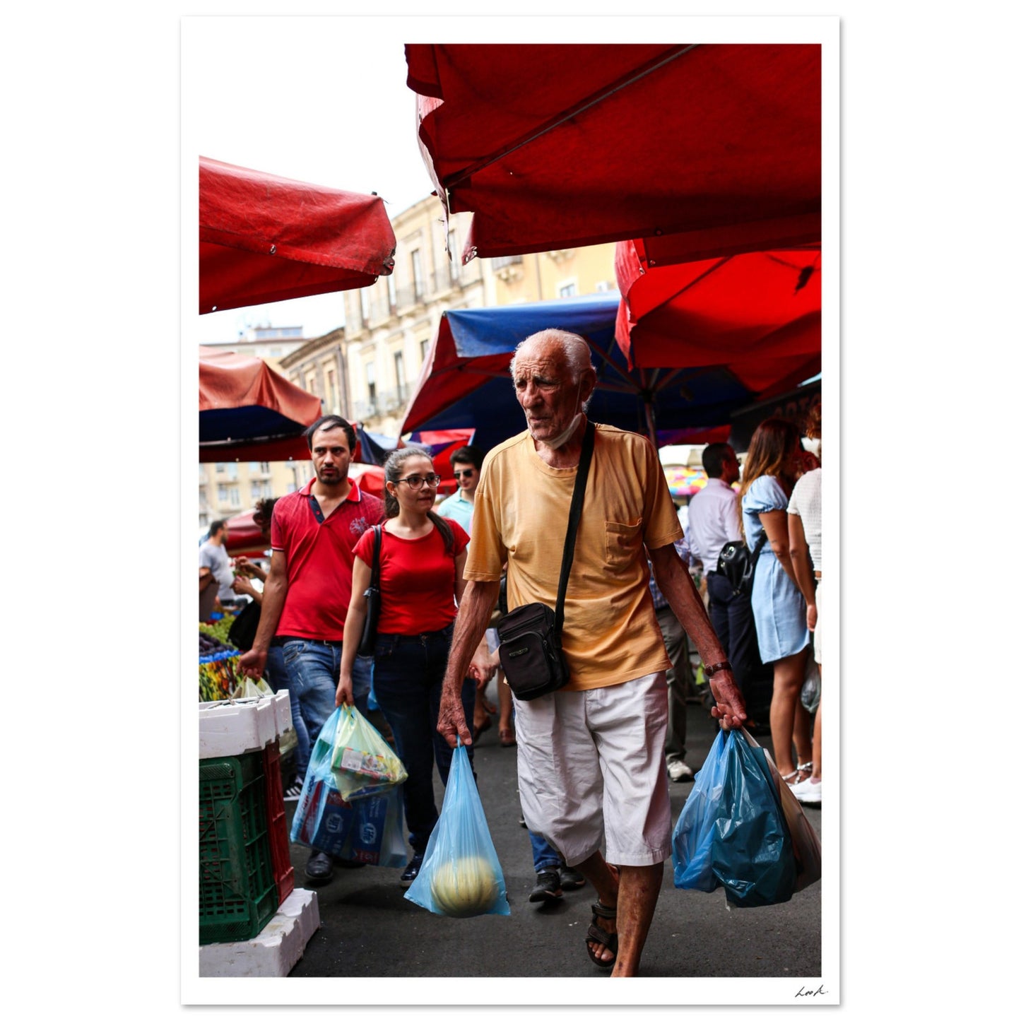 Street of Catania 3 - Premium Semi-Glossy Paper Poster