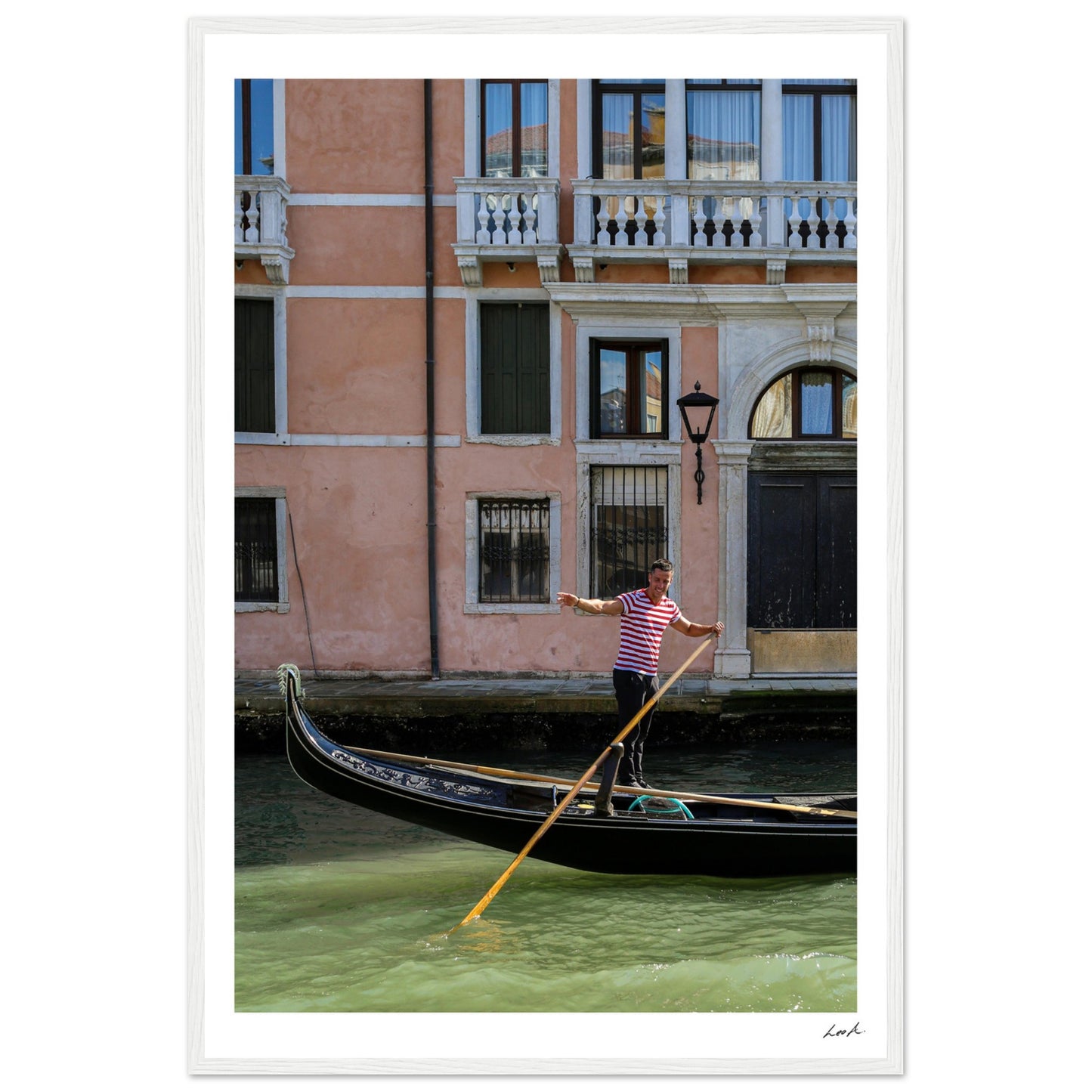 Street of Venice 8 - Premium Matte Paper Wooden Framed Poster