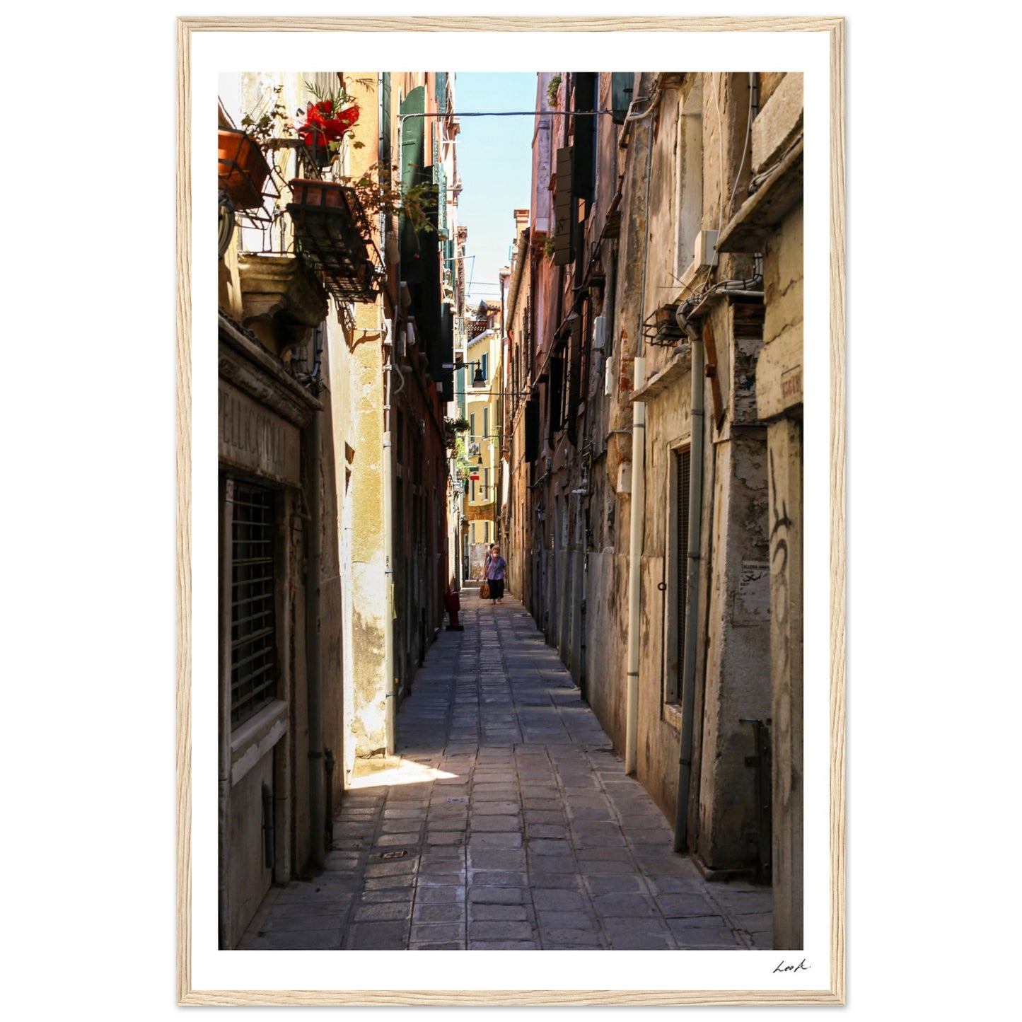 Street of Venice 3 - Premium Matte Paper Wooden Framed Poster