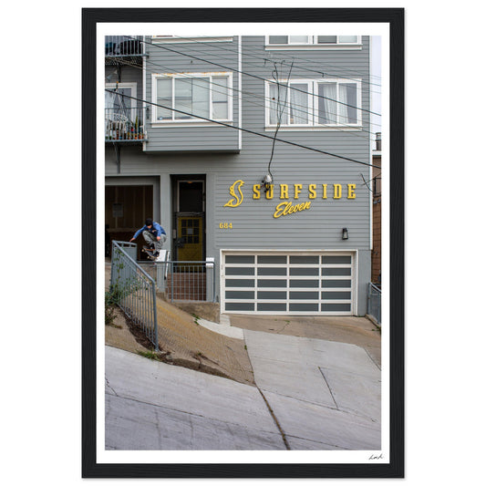 San Francisco CA - Premium Matte Paper Wooden Framed Poster