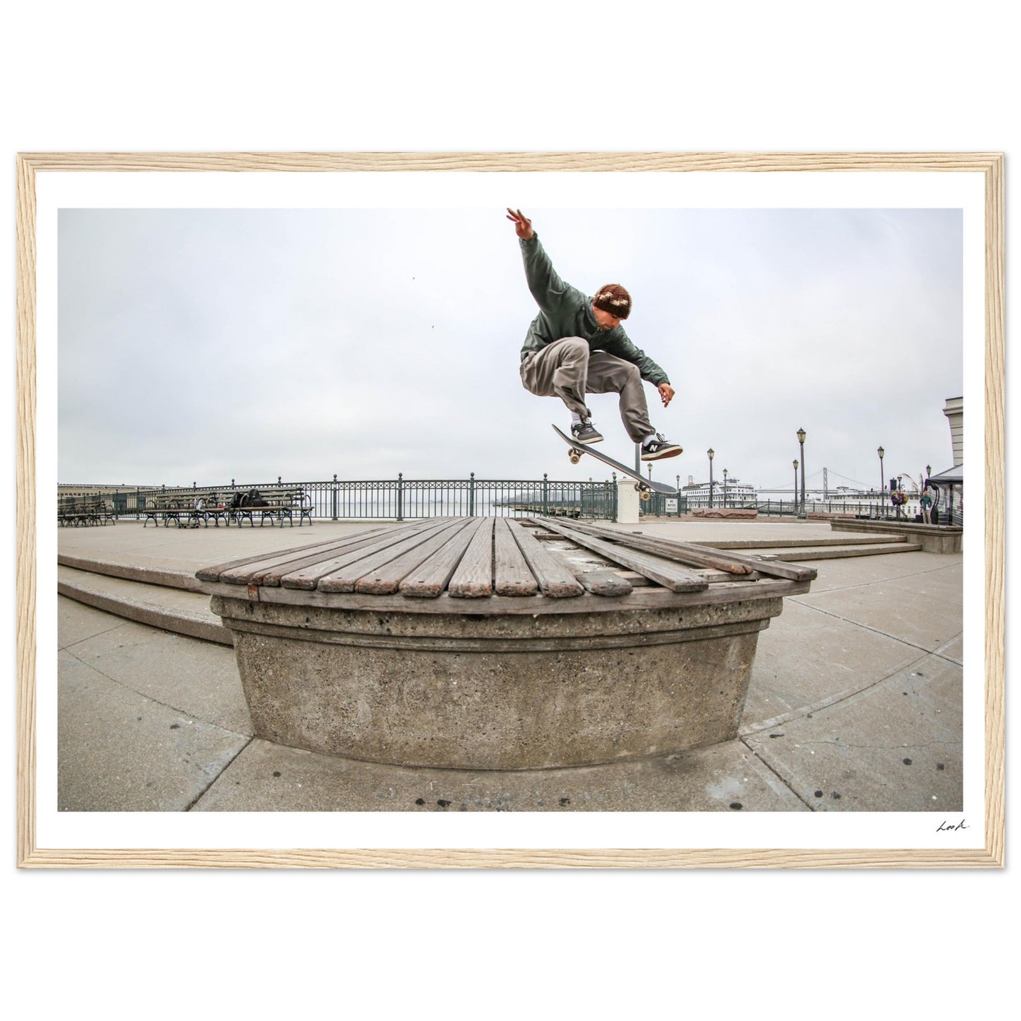 Kickflip - Premium Matte Paper Wooden Framed Poster